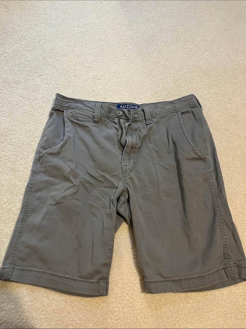 Arizona Jean Company Men's Gray Flat Front Shorts